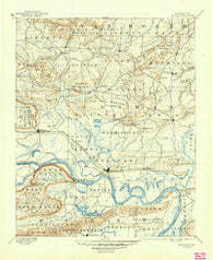 Morrilton Arkansas Historical topographic map, 1:125000 scale, 30 X 30 Minute, Year 1894