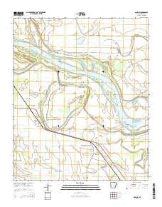 Moscow Arkansas Current topographic map, 1:24000 scale, 7.5 X 7.5 Minute, Year 2014