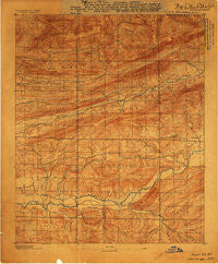 Mount Ida #2 Arkansas Historical topographic map, 1:62500 scale, 15 X 15 Minute, Year 1887