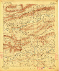 Mount Ida Arkansas Historical topographic map, 1:125000 scale, 30 X 30 Minute, Year 1890