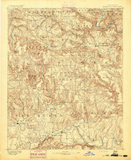 Mountain View Arkansas Historical topographic map, 1:125000 scale, 30 X 30 Minute, Year 1892
