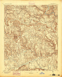 Mountain View Arkansas Historical topographic map, 1:125000 scale, 30 X 30 Minute, Year 1894