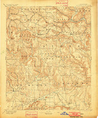 Mountain View Arkansas Historical topographic map, 1:125000 scale, 30 X 30 Minute, Year 1894