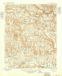 Mountain View Arkansas Historical topographic map, 1:125000 scale, 30 X 30 Minute, Year 1894