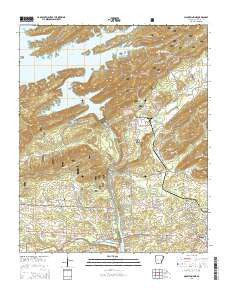 Mountain Pine Arkansas Current topographic map, 1:24000 scale, 7.5 X 7.5 Minute, Year 2014