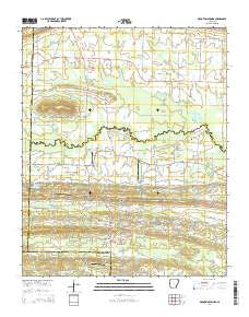 Mountain Springs Arkansas Current topographic map, 1:24000 scale, 7.5 X 7.5 Minute, Year 2014