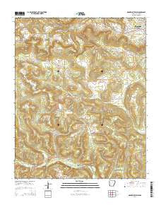 Mountain View SW Arkansas Current topographic map, 1:24000 scale, 7.5 X 7.5 Minute, Year 2014