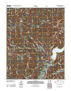 Mountainburg Arkansas Historical topographic map, 1:24000 scale, 7.5 X 7.5 Minute, Year 2011