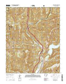 Mountainburg Arkansas Current topographic map, 1:24000 scale, 7.5 X 7.5 Minute, Year 2014