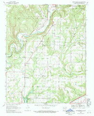 Mountainburg SW Arkansas Historical topographic map, 1:24000 scale, 7.5 X 7.5 Minute, Year 1969
