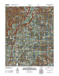Mountainburg SW Arkansas Historical topographic map, 1:24000 scale, 7.5 X 7.5 Minute, Year 2011