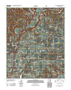 Mountainburg SW Arkansas Historical topographic map, 1:24000 scale, 7.5 X 7.5 Minute, Year 2011