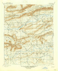 Mt Ida Arkansas Historical topographic map, 1:125000 scale, 30 X 30 Minute, Year 1890