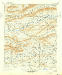 Mt Ida Arkansas Historical topographic map, 1:125000 scale, 30 X 30 Minute, Year 1890