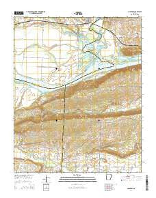 Mulberry Arkansas Current topographic map, 1:24000 scale, 7.5 X 7.5 Minute, Year 2014