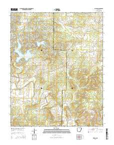 Myron Arkansas Current topographic map, 1:24000 scale, 7.5 X 7.5 Minute, Year 2014