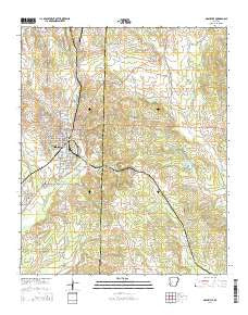 Nashville Arkansas Current topographic map, 1:24000 scale, 7.5 X 7.5 Minute, Year 2014
