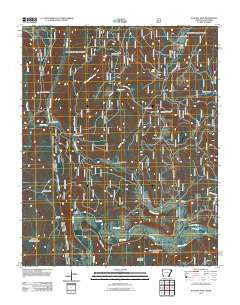 Natural Dam Arkansas Historical topographic map, 1:24000 scale, 7.5 X 7.5 Minute, Year 2011