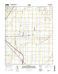 Needham Arkansas Current topographic map, 1:24000 scale, 7.5 X 7.5 Minute, Year 2014