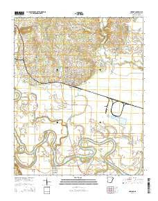 Newark Arkansas Current topographic map, 1:24000 scale, 7.5 X 7.5 Minute, Year 2014