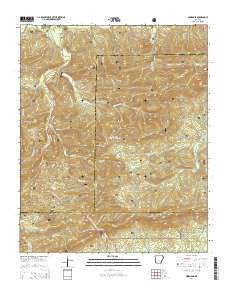 Nimrod SE Arkansas Current topographic map, 1:24000 scale, 7.5 X 7.5 Minute, Year 2014