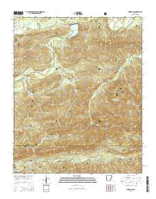 Nimrod SW Arkansas Current topographic map, 1:24000 scale, 7.5 X 7.5 Minute, Year 2014