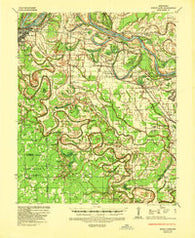 Noble Lake Arkansas Historical topographic map, 1:62500 scale, 15 X 15 Minute, Year 1935