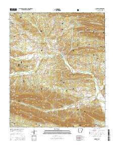 Norman Arkansas Current topographic map, 1:24000 scale, 7.5 X 7.5 Minute, Year 2014