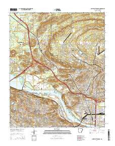 North Little Rock Arkansas Current topographic map, 1:24000 scale, 7.5 X 7.5 Minute, Year 2014