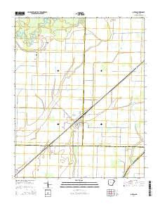 O'Kean Arkansas Current topographic map, 1:24000 scale, 7.5 X 7.5 Minute, Year 2014