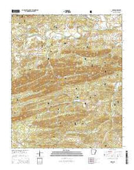 Oden Arkansas Current topographic map, 1:24000 scale, 7.5 X 7.5 Minute, Year 2014