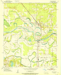Ogden Arkansas Historical topographic map, 1:24000 scale, 7.5 X 7.5 Minute, Year 1951