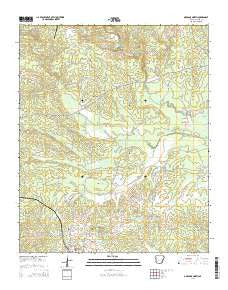 Okolona North Arkansas Current topographic map, 1:24000 scale, 7.5 X 7.5 Minute, Year 2014
