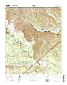 Okolona South Arkansas Current topographic map, 1:24000 scale, 7.5 X 7.5 Minute, Year 2014