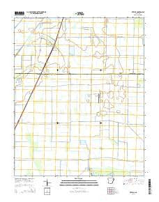 Otwell Arkansas Current topographic map, 1:24000 scale, 7.5 X 7.5 Minute, Year 2014
