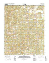 Oxford Arkansas Current topographic map, 1:24000 scale, 7.5 X 7.5 Minute, Year 2014