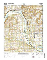 Ozark Arkansas Current topographic map, 1:24000 scale, 7.5 X 7.5 Minute, Year 2014
