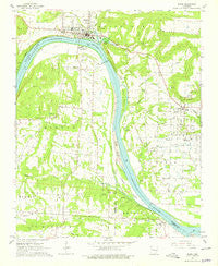 Ozark Arkansas Historical topographic map, 1:24000 scale, 7.5 X 7.5 Minute, Year 1966