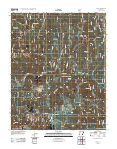 Ozone Arkansas Historical topographic map, 1:24000 scale, 7.5 X 7.5 Minute, Year 2011