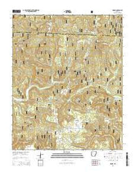 Ozone Arkansas Current topographic map, 1:24000 scale, 7.5 X 7.5 Minute, Year 2014