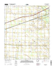Palestine Arkansas Current topographic map, 1:24000 scale, 7.5 X 7.5 Minute, Year 2014