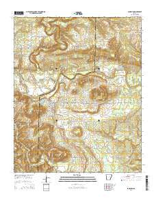 Pangburn Arkansas Current topographic map, 1:24000 scale, 7.5 X 7.5 Minute, Year 2014