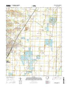 Paragould East Arkansas Current topographic map, 1:24000 scale, 7.5 X 7.5 Minute, Year 2014