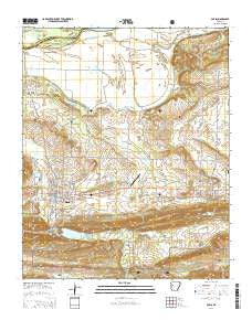 Paris Arkansas Current topographic map, 1:24000 scale, 7.5 X 7.5 Minute, Year 2014