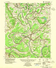 Park Place Arkansas Historical topographic map, 1:62500 scale, 15 X 15 Minute, Year 1955