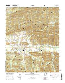 Parks Arkansas Current topographic map, 1:24000 scale, 7.5 X 7.5 Minute, Year 2014