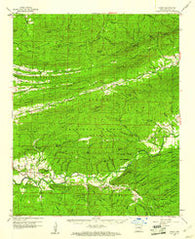 Parks Arkansas Historical topographic map, 1:62500 scale, 15 X 15 Minute, Year 1960