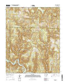 Parma Arkansas Current topographic map, 1:24000 scale, 7.5 X 7.5 Minute, Year 2014