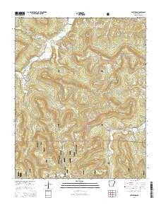 Parthenon Arkansas Current topographic map, 1:24000 scale, 7.5 X 7.5 Minute, Year 2014