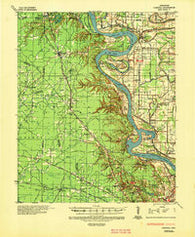 Pastoria Arkansas Historical topographic map, 1:62500 scale, 15 X 15 Minute, Year 1935